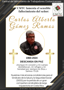 Nota luctuosa CMTC: Carlos Alberto Gómez Ramos